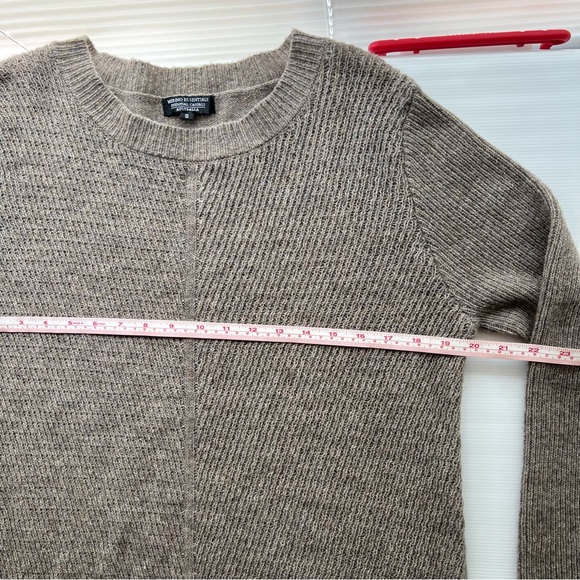 Merino Essentials Womens Jumper Sweater Knit Brown Merino Wool Blend Size S 8/10 - Picture 11 of 12